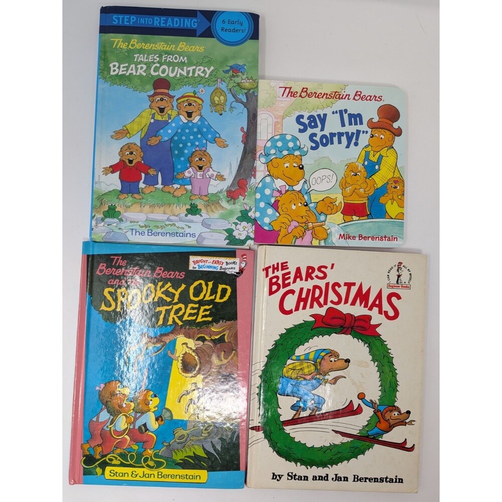 Vintage Berenstain Bears Book Lot of 4 Mixed Hardcover